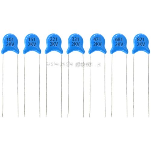 高压瓷片电容器2KV 3KV 27P30P33P47P56P68P82PF 3000V直插 2KV30PF (50只)